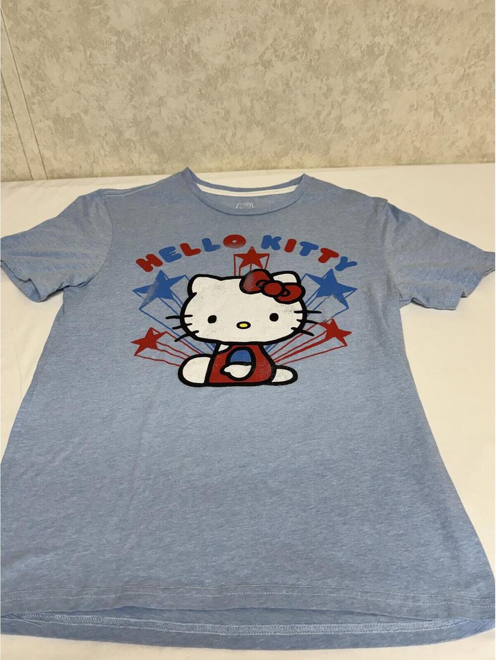 Officially Licensed Sanrio Hello Kitty Patriotic Stars T-Shirt - Size Small (S)